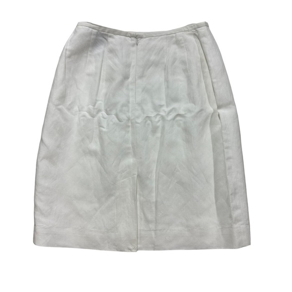 Charter Club April in Paris Women Ivory White Linen Rayon Mini Skirt Sz 8 NWT - Picture 6 of 12